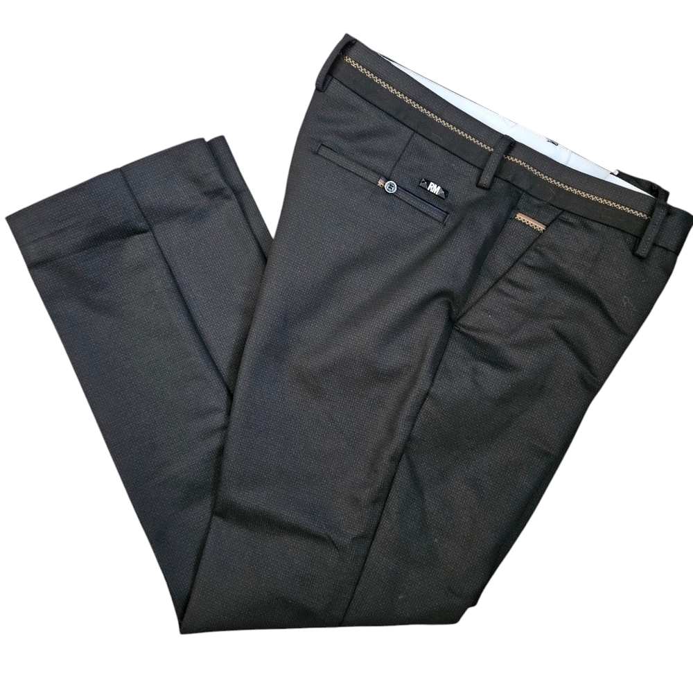 Rosso Milano Men's Dress Pants‎ 36x32 Black Cotton Spandex
